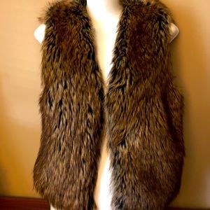 ANTHROPOLOGY BOHO GRAHAM&SPENCER FAUX FUR VEST